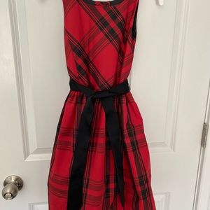 Polo Ralph Lauren Girls size 8 red plaid dress.